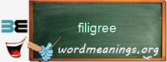 WordMeaning blackboard for filigree